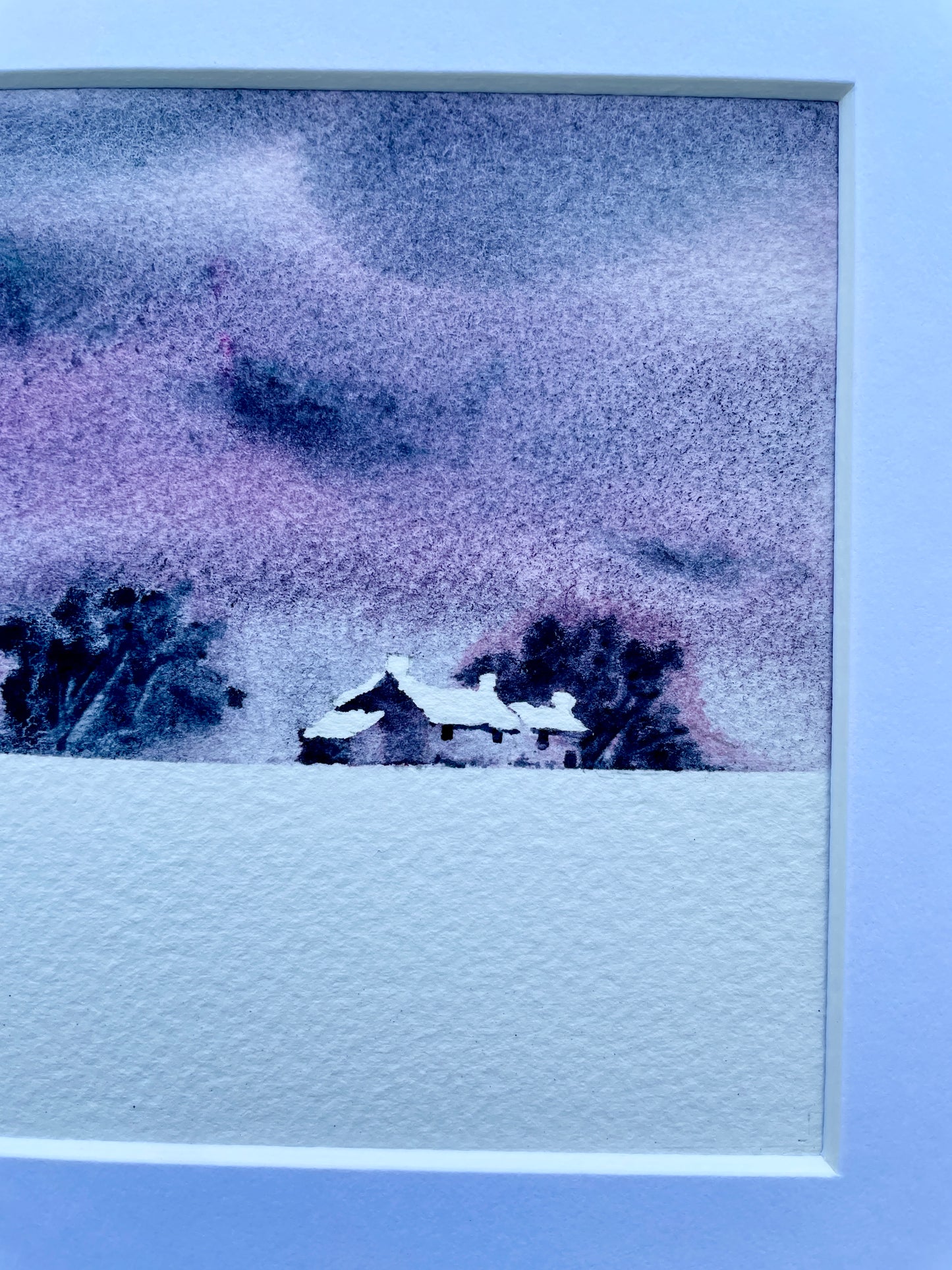 Farm Workers Cottages - Original Framed Watercolour A5 in A4 Frame