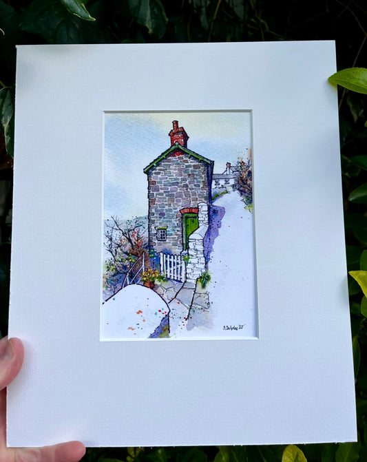 Bideford Artists Cottage Print Mounted