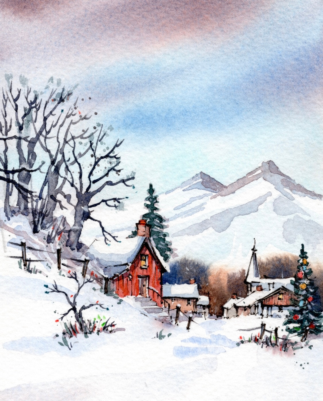 Christmas Morning in the mountain - Print (unmounted)