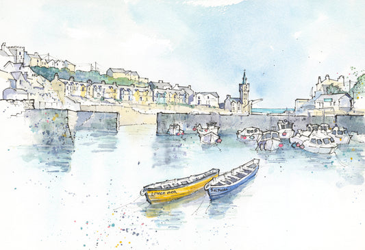 porthleven harbour Cornwall fine art
