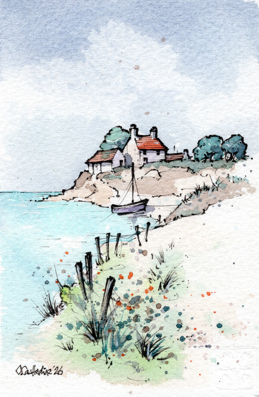 Imagined Coasts No.1 — Original Ink & Watercolour