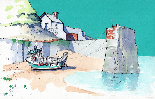 Porthgain Pembrokeshire - ORIGINAL Art, Mixed Media