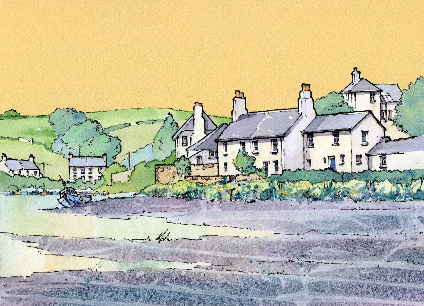Southpool Village, South Devon - Fine Art PRINT